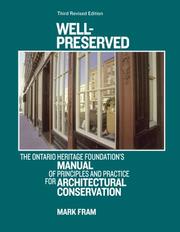 Cover of: Well-Preserved: The Ontario Heritage Foundation's Manual of Principles and Practice For Architectural Conservation