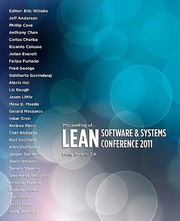 Cover of: Proceeding of Lean Software and Systems Conference 2011 by Eric Willeke