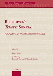 Beethovens Tempest Sonata Perspectives Of Analysis And Performance by Pieter Berge