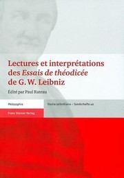 Cover of: Lectures Et Interprtations Des Essais De Thodice De Gw Leibniz