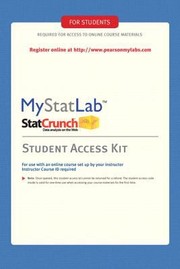 Cover of: Mystatlab Student Access Kit by 