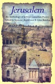 Cover of: Jerusalem by edited by Seymour Mayne and B. Glen Rotchin.