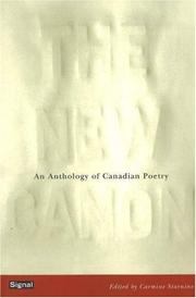 Cover of: The New Canon: An Anthology of Canadian Poetry