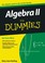 Cover of: Algebra Ii Fr Dummies