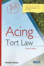 Cover of: Acing Tort Law A Checklist Approach To Tort Law