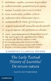 Cover of: The Early Textual History Of Lucretius De Rerum Natura