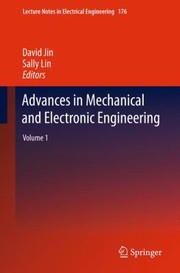 Cover of: Advances In Mechanical And Electronic Engineering