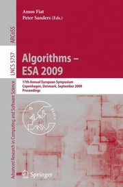 Cover of: Algorithms Esa 2009 17th Annual European Symposium Copenhagen Denmark September 79 Proceedings