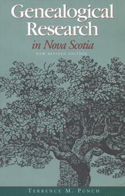 Cover of: Genealogical research in Nova Scotia by Terrence M. Punch