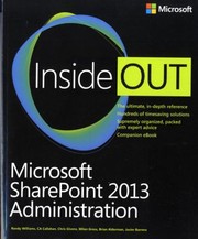 Cover of: Microsoft Sharepoint 2013 Administration Inside Out