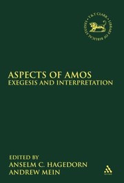 Cover of: Aspects Of Amos Exegesis And Interpretation