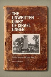 Cover of: The Unwritten Diary Of Israel Unger