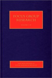 Cover of: Focus Group Research