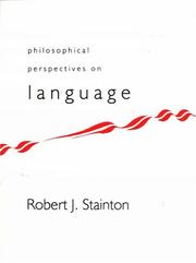 Cover of: Philosophical Perspectives on Language by Robert J. Stainton