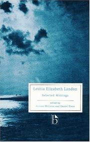 Letitia Elizabeth Landon by L. E. L., Daniel M. Riess