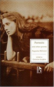 Cover of: Augusta Webster: portraits and other poems