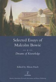 Cover of: Selected Essay Of Malcolm Bowie Dreams Of Knowledge