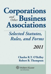 Cover of: Corporations And Other Business Associations Statutory Supplement 2011