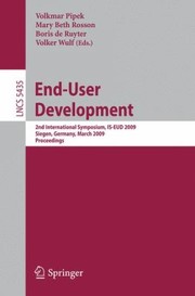 Cover of: Enduser Development 2nd International Symposium Proceedings