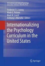 Cover of: Internationalizing The Psychology Curriculum In The United States by 