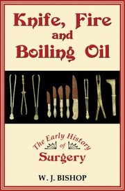 Cover of: Knife Fire And Boiling Oil The Early History Of Surgery