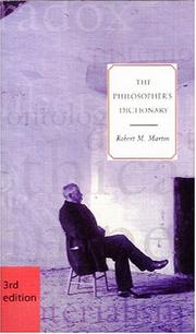 Cover of: The philosopher's dictionary by Robert M. Martin