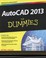 Cover of: Autocad 2013 For Dummies