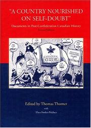 Cover of: A country nourished on self-doubt by edited by Thomas Thorner ; with Thor Frohn-Nielsen.