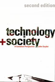 Cover of: Technology and society: a Canadian perspective