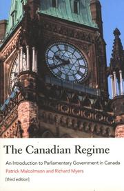 Cover of: The Canadian Regime by Patrick Malcolmson, Richard Myers