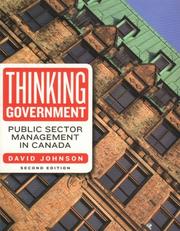 Cover of: Thinking Government:: Public Sector Management in Canada, 2nd edition