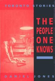 Cover of: The people one knows by Jones, Daniel