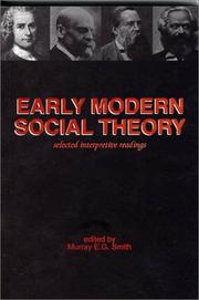 Cover of: Early Modern Social Theory by Murray E.G. Smith, Murray E.G. Smith