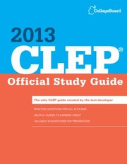 Cover of: Clep Official Study Guide 2013 Collegelevel Examination Program