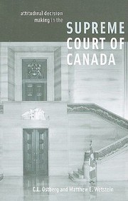 Cover of: Attitudinal Decision Making In The Supreme Court Of Canada by 