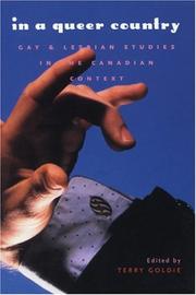 Cover of: In a queer country: gay and lesbian studies in the Canadian context