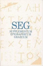 Cover of: Supplementum Epigraphicum Graecum by 