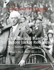 Cover of: The Baseball Research Journal Brj Volume 38 1