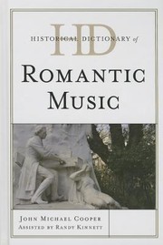 Cover of: Historical Dictionary Of Romantic Music by 
