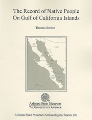 Cover of: The Record Of Native People On Gulf Of California Islands by 