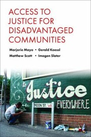 Cover of: Access To Justice For Disadvantaged Communities