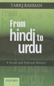 Cover of: From Hindi To Urdu Social And Political History by 