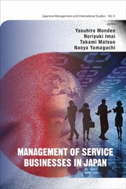 Cover of: Management Of Service Businesses In Japan