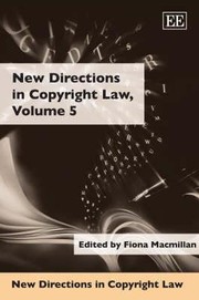 Cover of: New Directions in Copyright Law V5