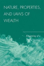 Nature Properties And Laws Of Wealth Beginning Of A New Science
