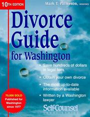 Cover of: Divorce Guide for Washington by Mark T. Patterson