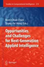 Opportunities And Challenges For Nextgeneration Applied Intelligence cover