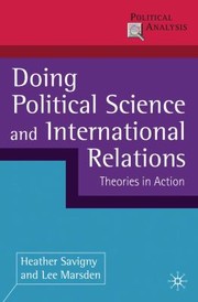 Doing Political Science And International Relations Theories In Action cover