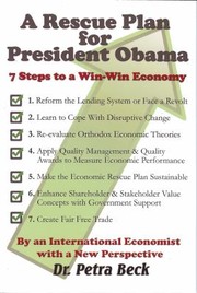 Cover of: A Rescue Plan For President Obama 7 Steps To A Winwin Economy