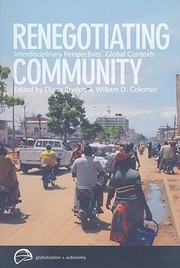 Cover of: Renegotiating Community
            
                Globalization and Autonomy
